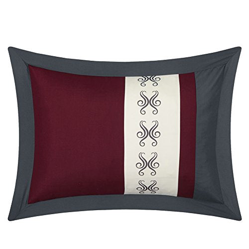 Red Queen Size 20 Piece Microfiber Comforter Set Q8436