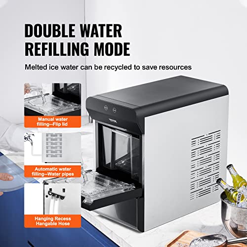 400LBS/24H Ice Making Machine with 330.7LBS Storage Bin I46822