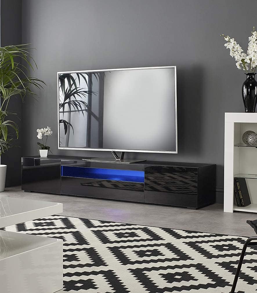 Modern Black Modular TV Cabinet with LED Lights Z5646