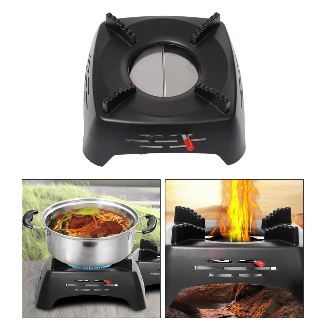 Portable Wood Burning Stove for Outdoor Cooking Black C39627