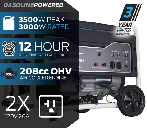 3500-Watt Gas Powered Portable Generator O295