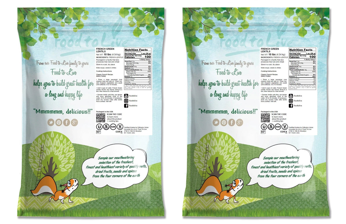 French Green Lentils, 20 Pounds I733