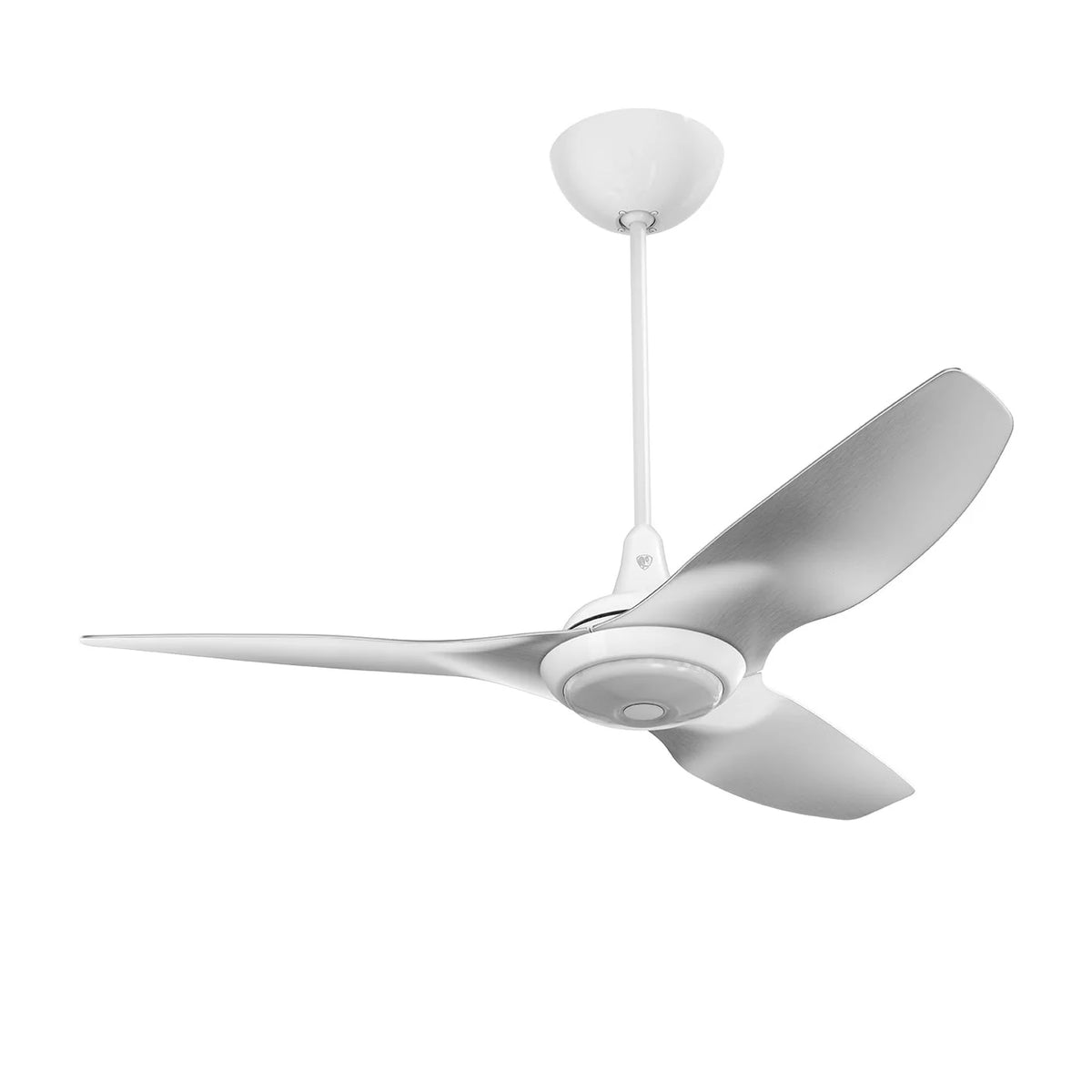 52 Ceiling Fan with Brushed Aluminum Blades and White Finish C429