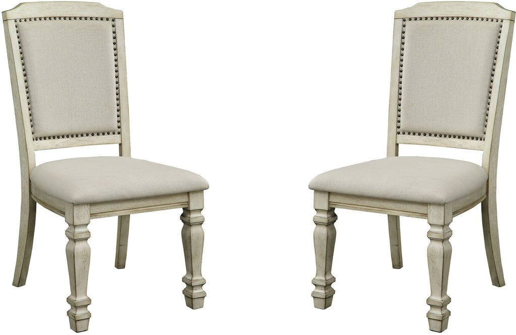 Antique White Side Chair Set of 2 H8066