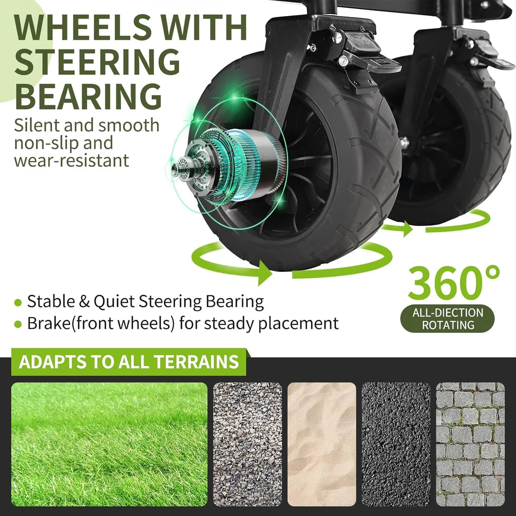 Collapsible Electric Utility Wagon with 8" All-Terrain Wheel F3123