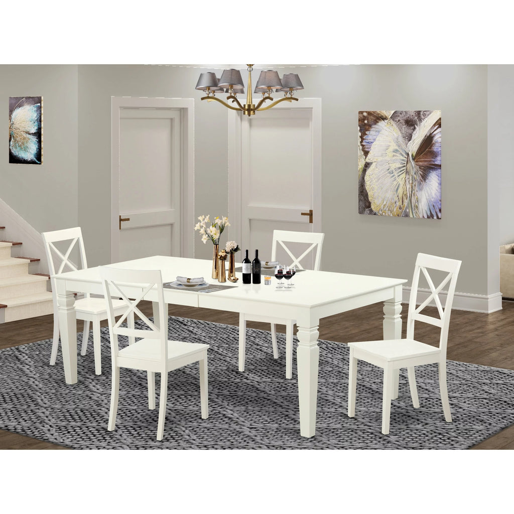 Rectangle Wooden Table and Dining Chairs V3646