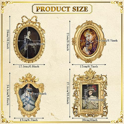 Black Gothic Vintage Picture Frames Set of 4 E726461
