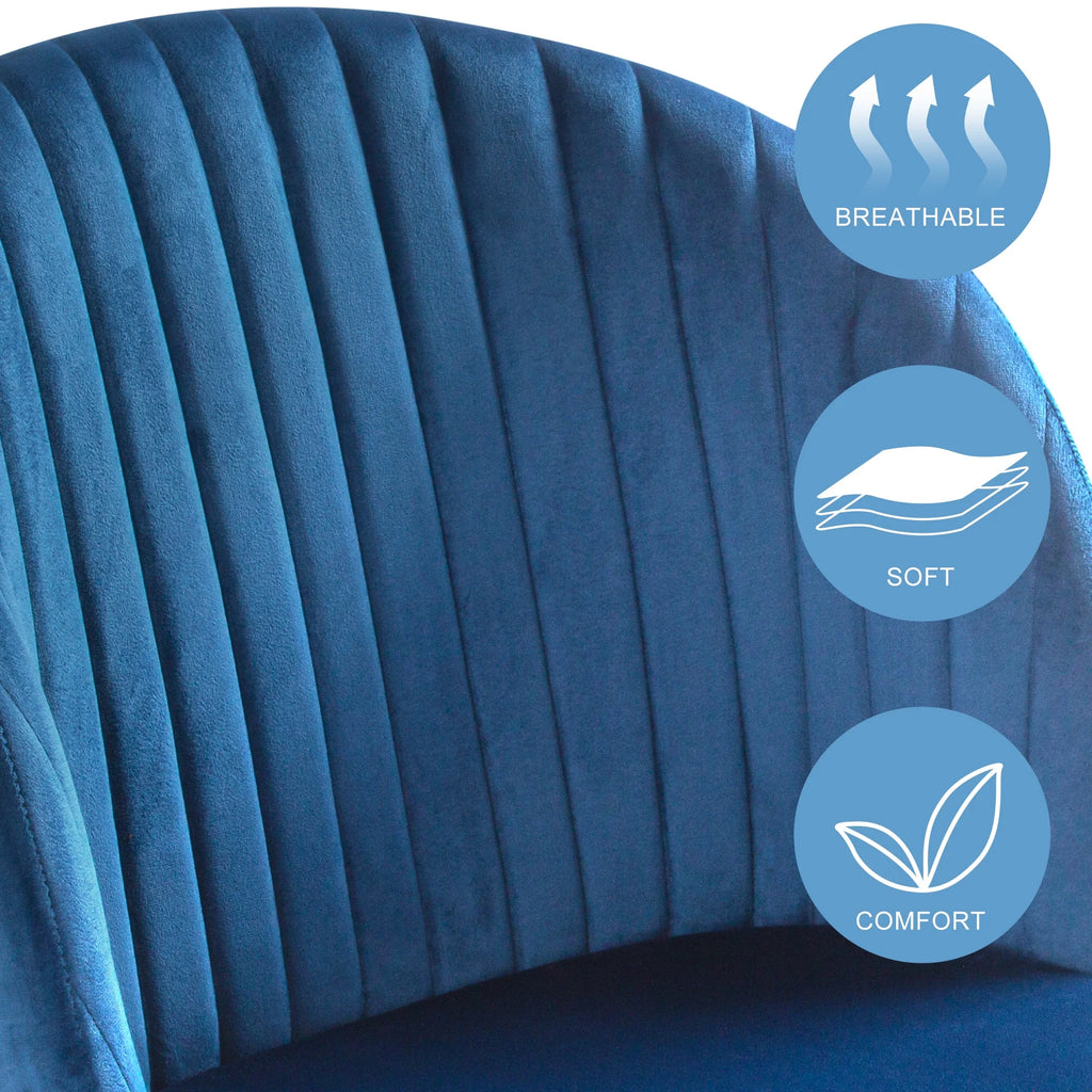 Blue Velvet Dining Chairs Set of 2 X475181