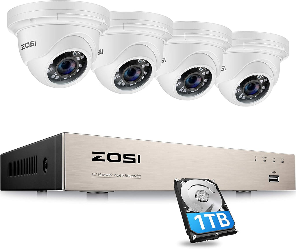 16 Channel 8MP NVR Security Camera System with 3TB Hard Drive and 12 x 5MP Cameras R1335