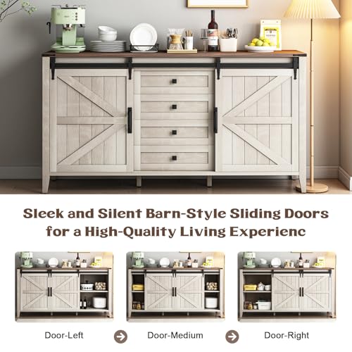 White 4 Drawer Wood Dresser C625