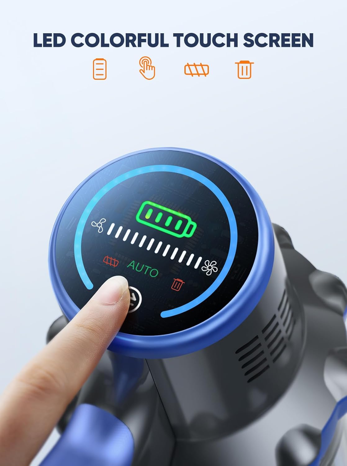 Blue Cordless Stick Vacuum with Intelligent Auto Mode E290