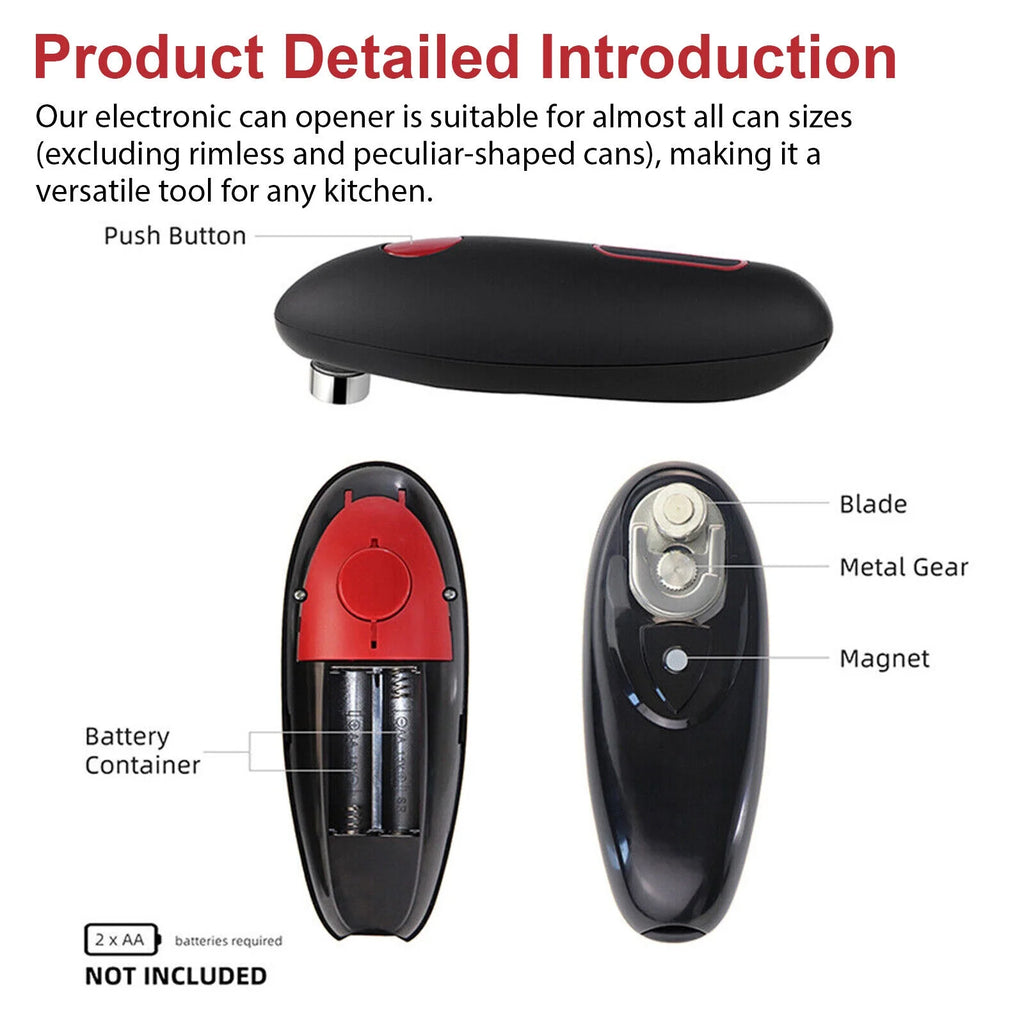 Automatic Electric Can Opener Stainless Steel Q112