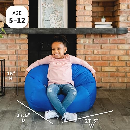 Classic Bean Bag Chair, Sapphire Smartmax, 2 feet Round U966