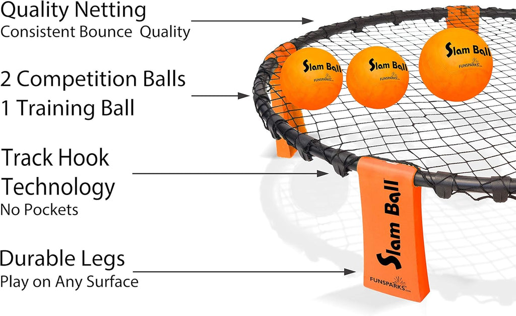 Spike Ball Game with Playing Net, 3 Balls, Carrying Bag and Rules J85780