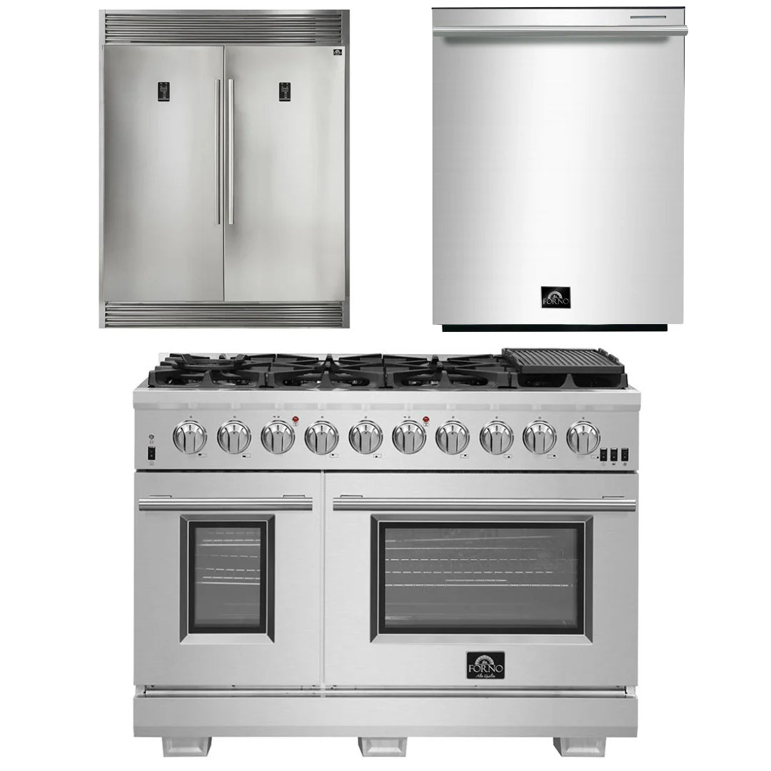 48 Inch Gas Burner Electric Oven Pro Range, Dishwasher, Refrigerator K10904