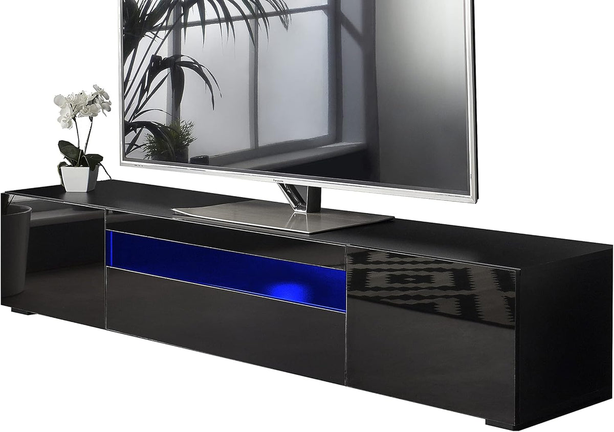 Modern Black Modular TV Cabinet with LED Lights Z5646
