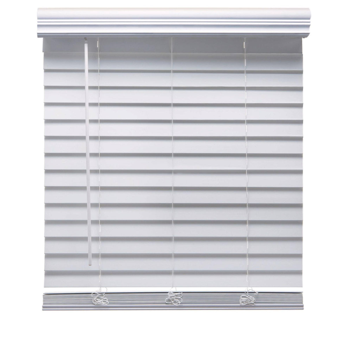 White Faux Wood Cordless Blinds J950021