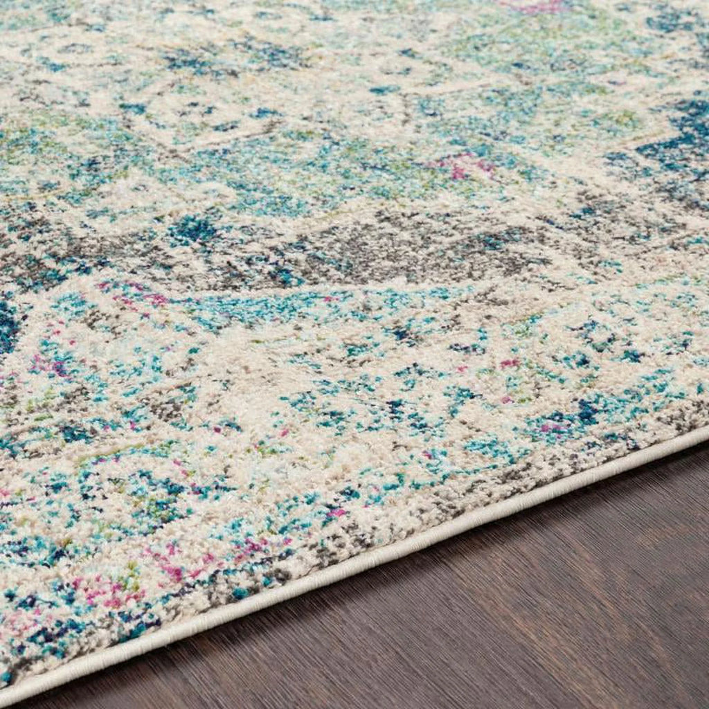Navy Traditional Runner Area Rug Q981538