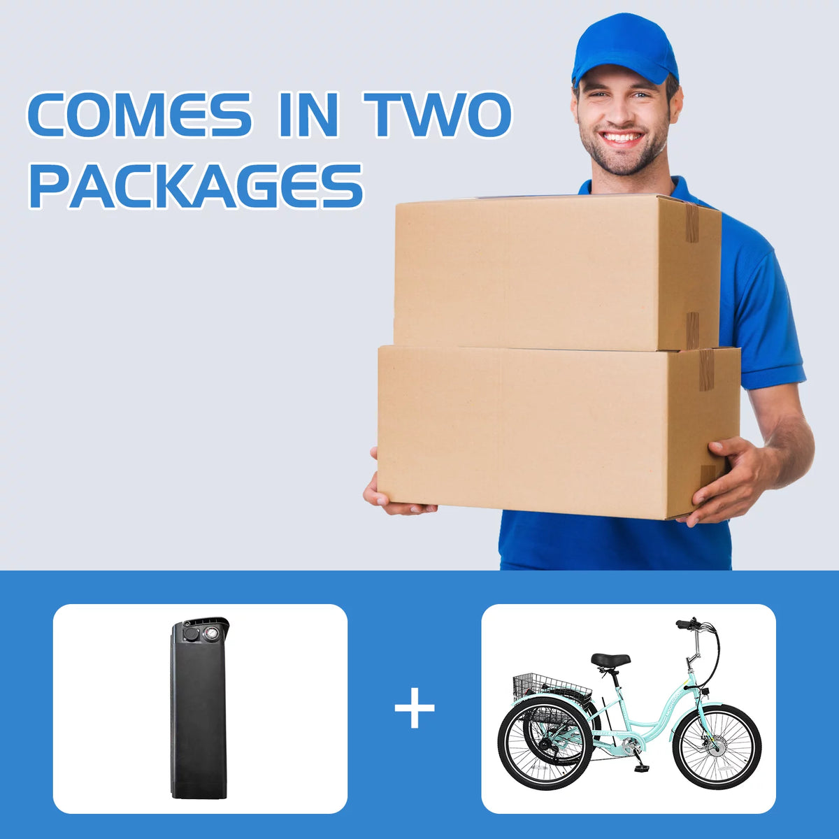 Electric Tricycle with Removable Lithium Battery E995