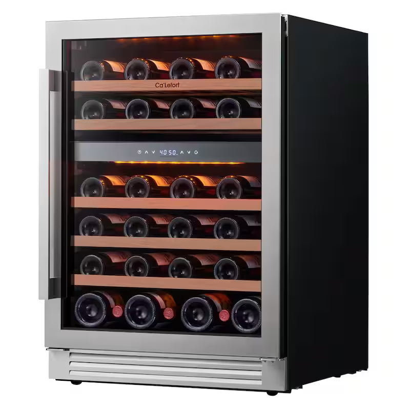 Built-In 46-Bottles Dual Zone Stainless Steel Wine Cooler E279959