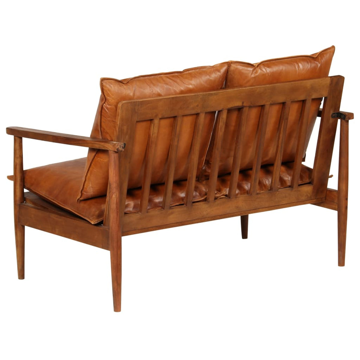 Brown Real Leather 2-Seater Sofa H4517