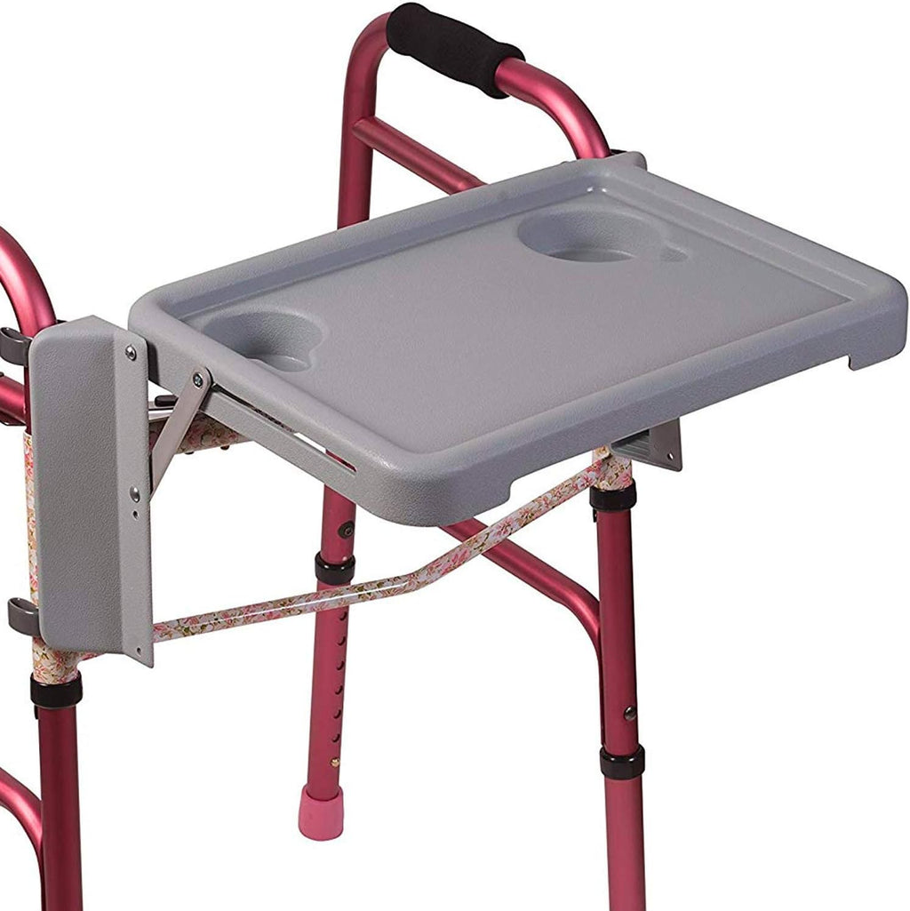 Folding Walker Tray with Two Cup Holders, 16 x 11.8 (Pack of 3) K74433