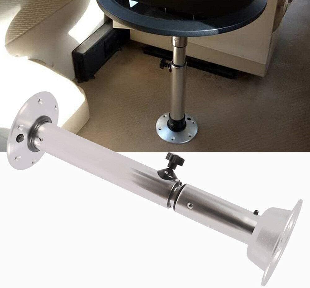 Adjustable Table Pedestal Stand 22-28 Inch Aluminum Finish Removable Q765