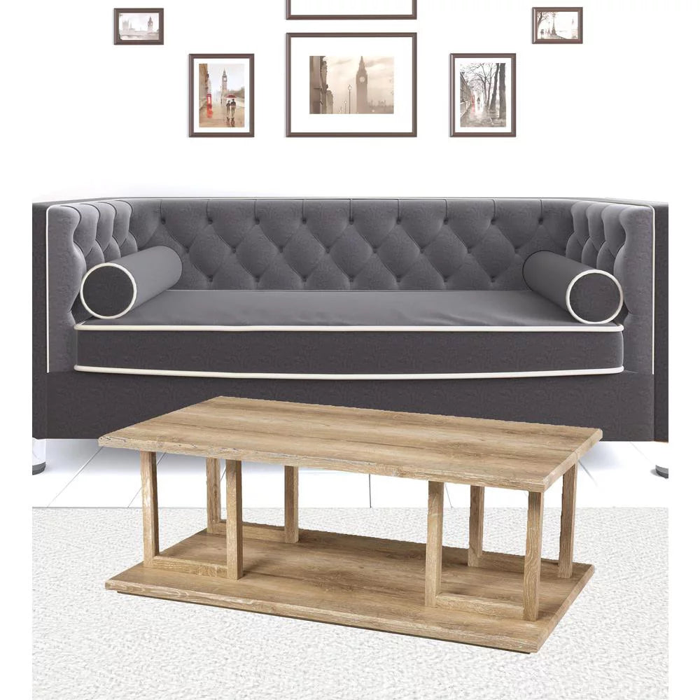 Wood Two Tier Rectangular Coffee Table C862