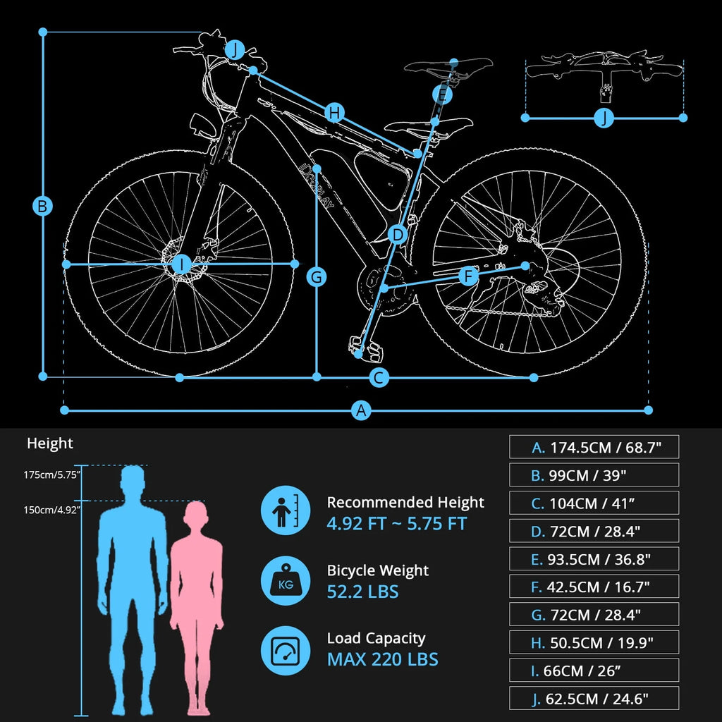 26 inch 350W 20 mph 18 Speed Electric Bike K371