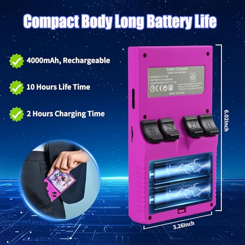 Retro Handheld Game Console 256G 4.0 Inch IPS Screen 4000mAh T7052