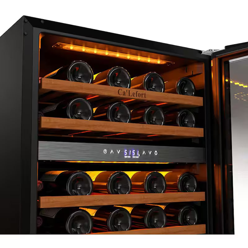 Built-In 46-Bottles Dual Zone Stainless Steel Wine Cooler E279959