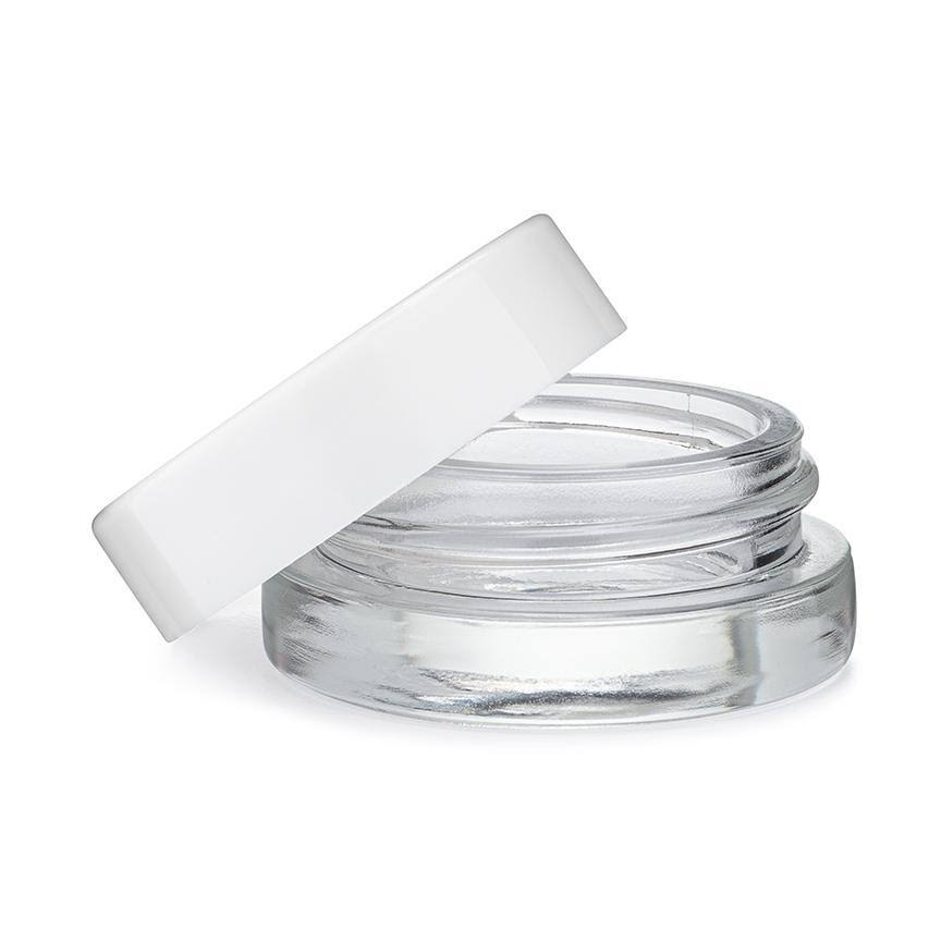 Clear Glass Concentrate Container with Black Cap 270 Count K55166