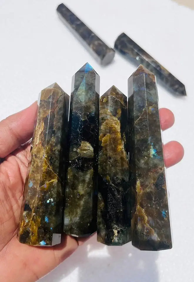 Labradorite Crystal Point 3 Pcs Set G763