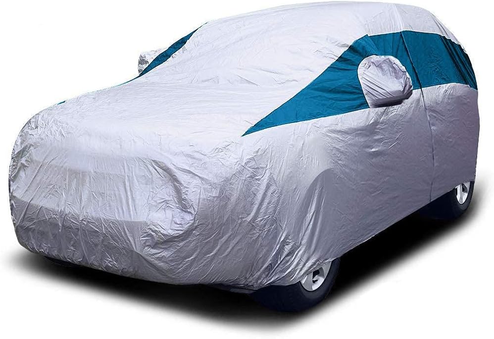 Waterproof UV Protection Poly 210T Car Cover for Compact Sedans 176-185" Pack of 2 S79207