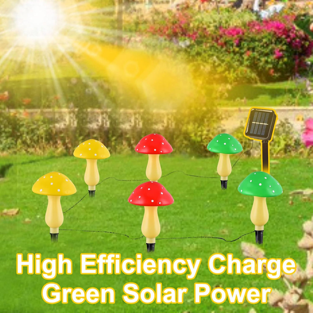 Solar Mushroom Lights Outdoor Waterproof LED Landscape Pathway Lights M528