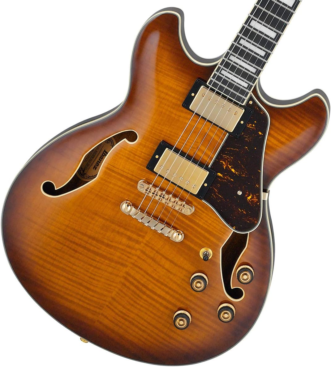 Violin Sunburst Semi-Hollow Body Electric Guitar X9437
