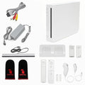 White Wii Console with 2 Remotes, 2 Nunchucks, Dual Dock Stand, Sensor Bar, AV Cable and 2 Gaming Sleeves P46413