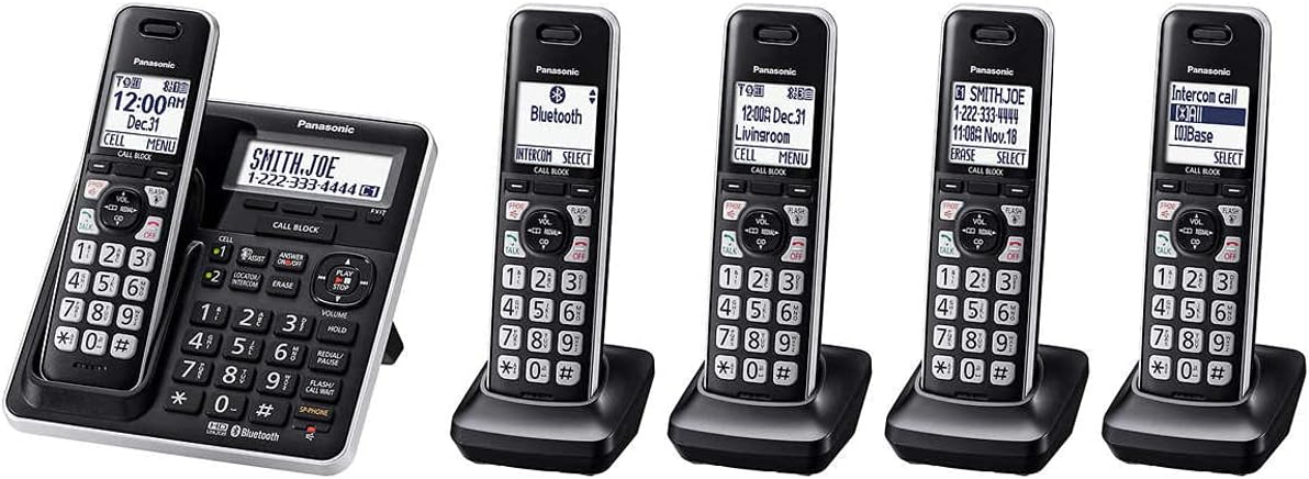 Expandable Cordless Phone System with 5 Handsets D44490