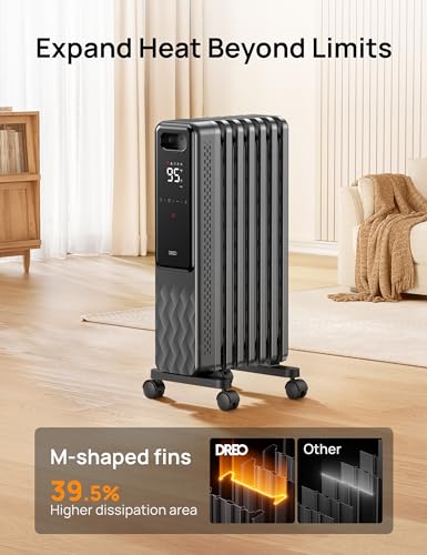 1500W Oil Filled Radiator Heater with Remote Control M924675