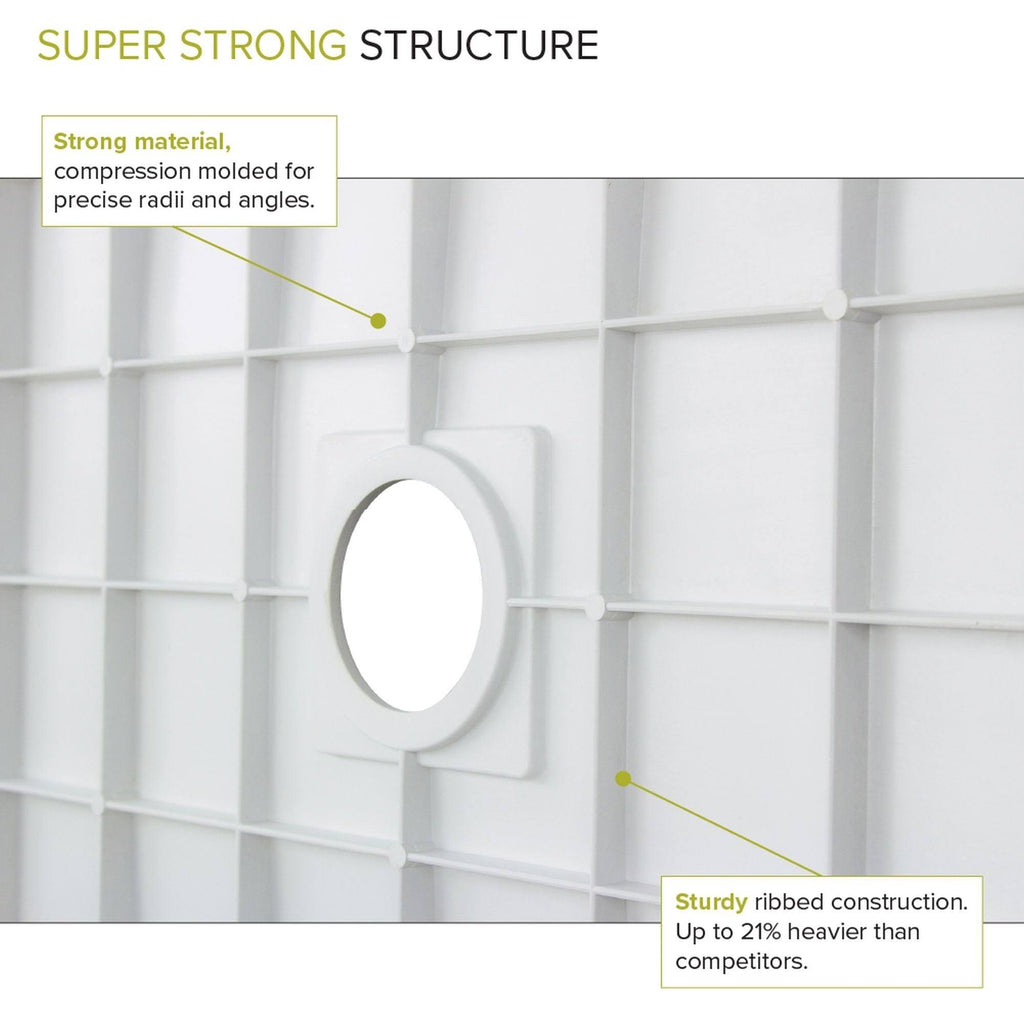 Cameo Single Threshold Shower Base with Center Drain B856092