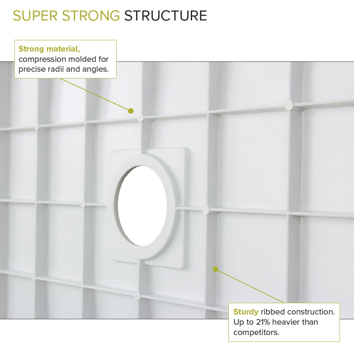 Cameo Single Threshold Shower Base with Center Drain B856092