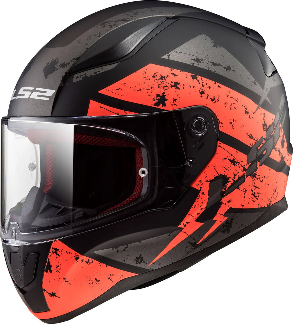 Matt Black Orange Deadbolt Helmet U2528