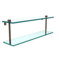 Oil Rubbed Bronze Two Tiered Glass Shelf B414
