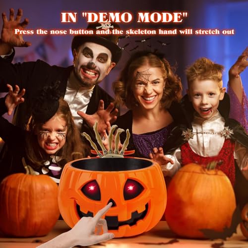 Motion Activated Pumpkin Candy Bowl with Creepy Sound K596