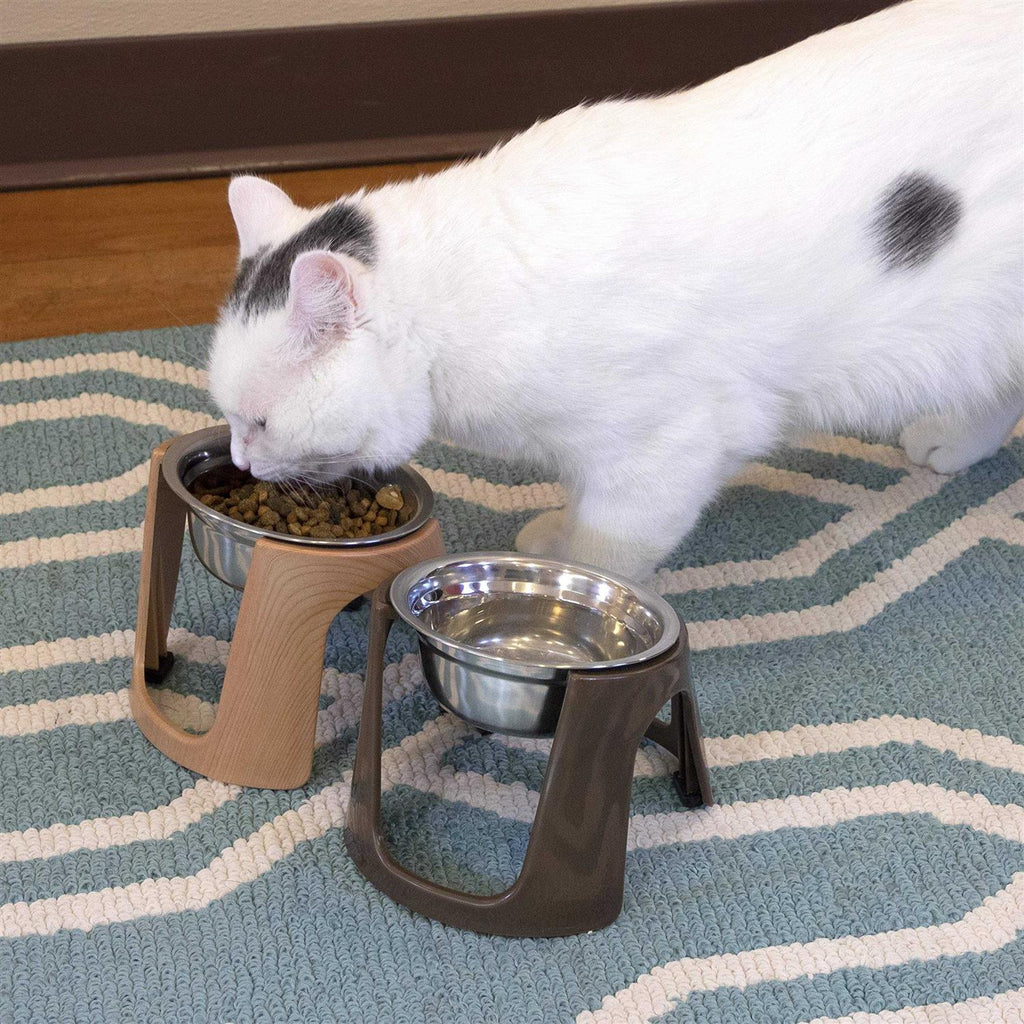 Raised Stainless Steel Food Bowls I43859