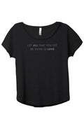 Women's Slouchy Dolman T-Shirt Tee Heather Black Small I95445