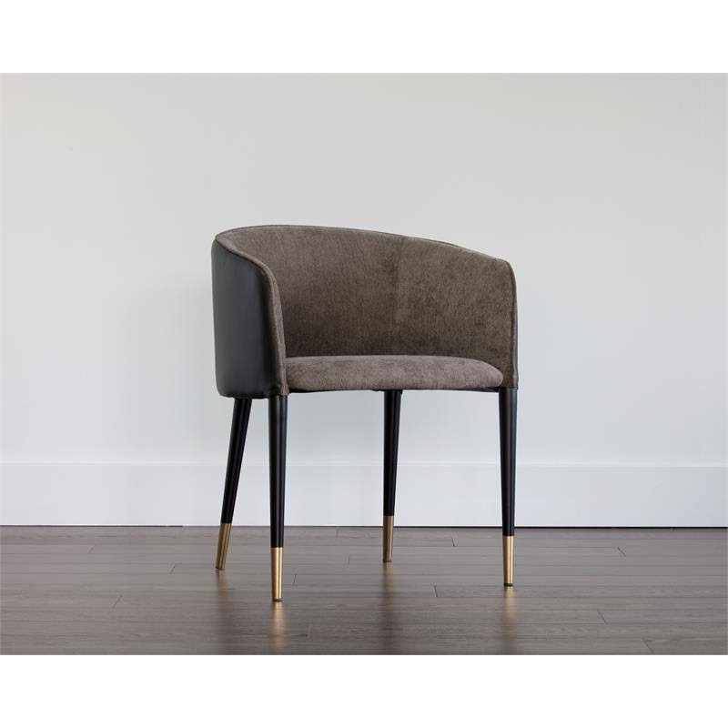 Sparrow Grey / Napa Black Dining Armchair H5289