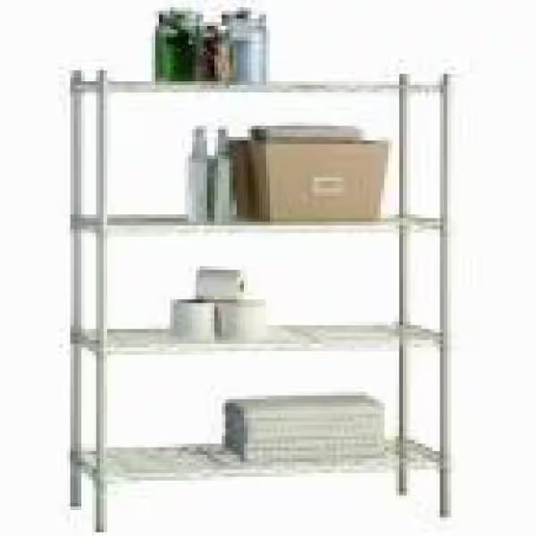 Ivory 4-Tier Metal Wire Shelving Unit P4829