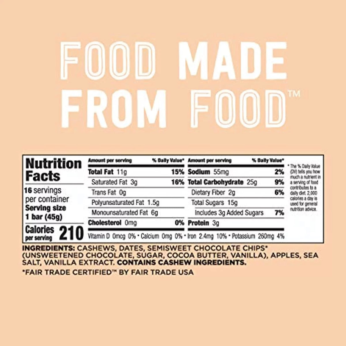 Chocolate Chip Cookie Dough Gluten Free Bars 16 Count O80413