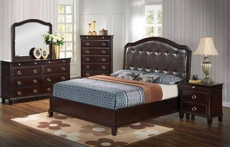 Queen Panel Bed in Cappuccino L37378